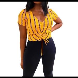 YELLOW CROP TOP